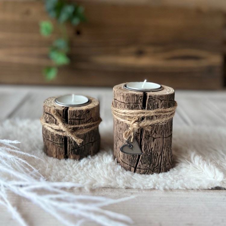 23-884 Holzkerzen 2 er Set "echli Heimat"